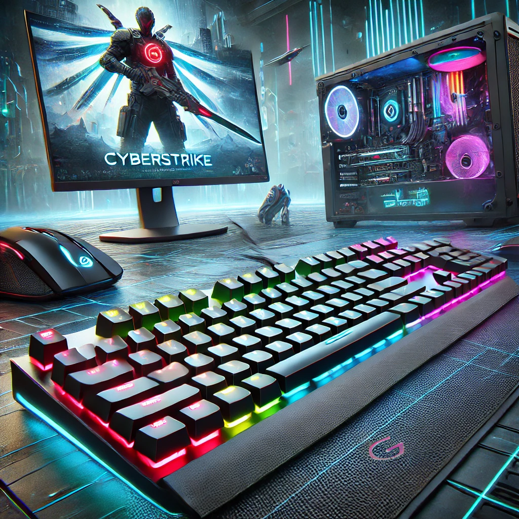 CyberStrike Keyboard - Teclado para juegos de alto rendimiento con retroiluminación RGB personalizable